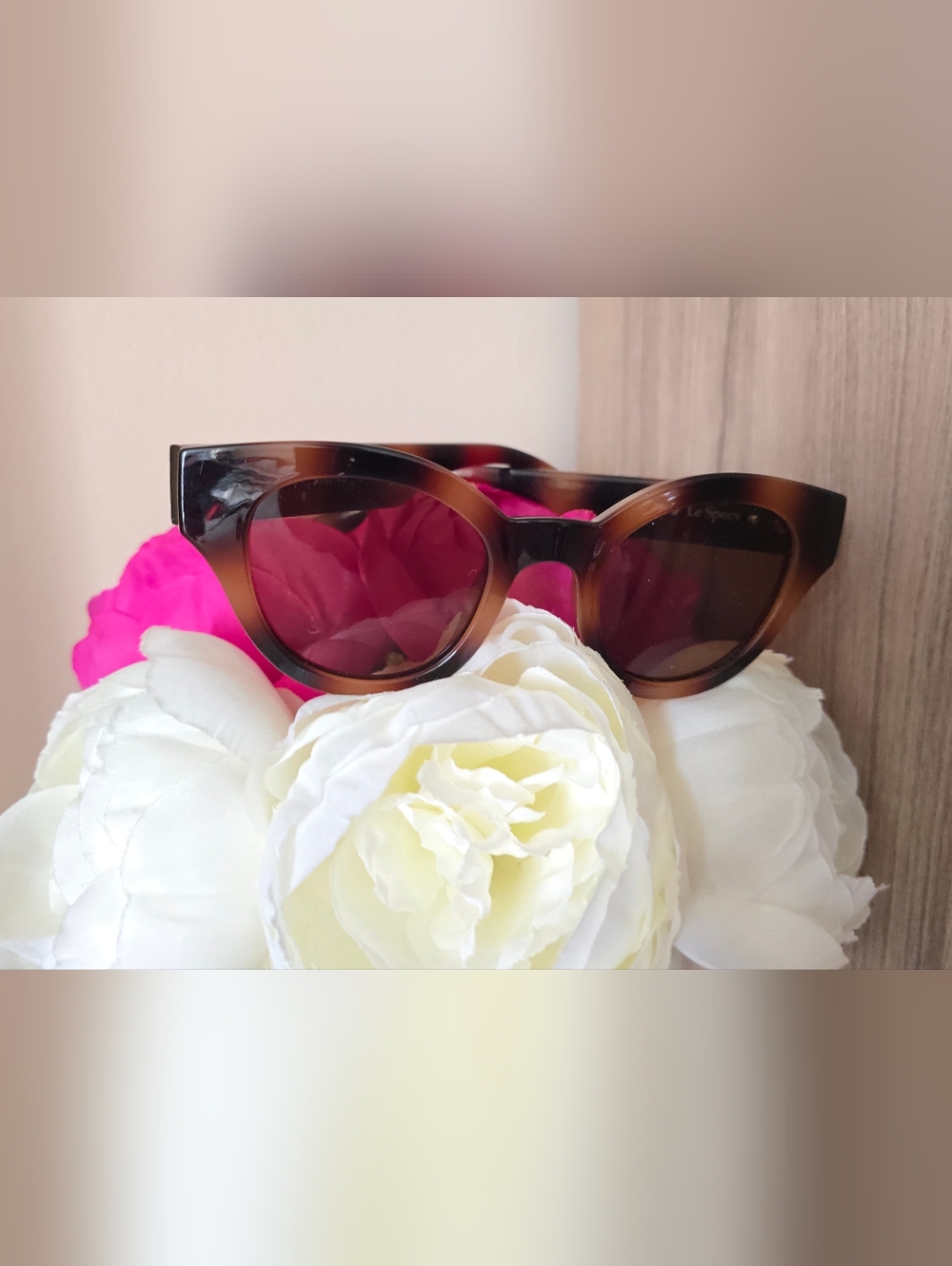 🕶Le Specs Women’s Brown Tortoise Shell Sunglasses - Brown Lenses